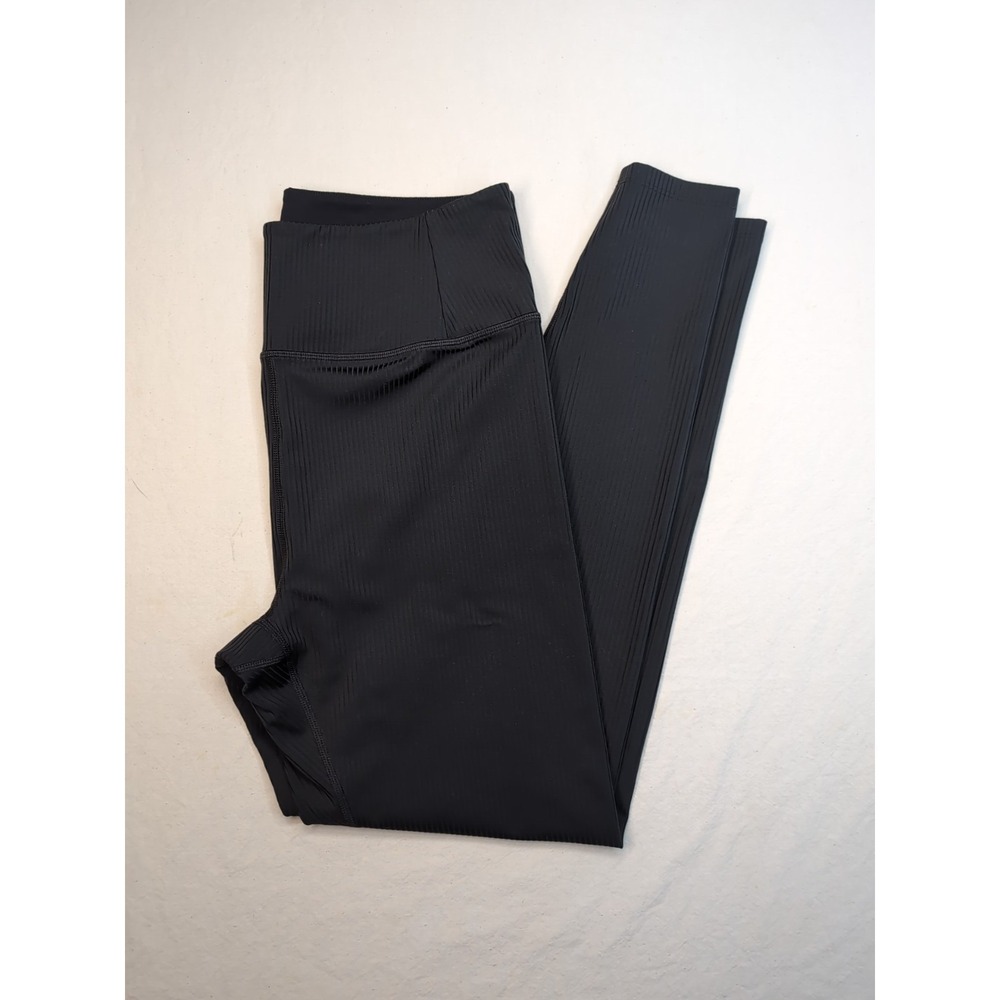 Girlfriend Collective Size XL Black High-Waisted Ribbed Leggings Full Length